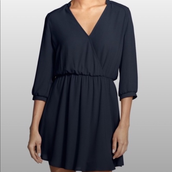 LUSH Kendall Navy Mini Dress 3/4- Size S - Picture 2 of 6